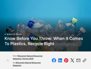 Know Before You Throw - When it Comes to Plastics, Recycle Right