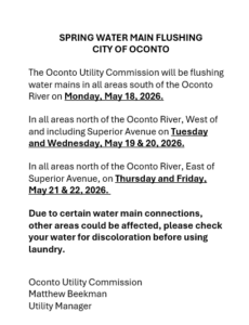 SPRING 2026 WATER MAIN FLUSHING